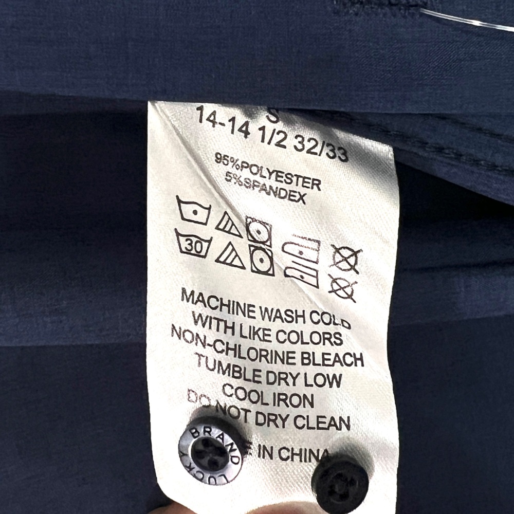 NWT Men’s Lucky Brand Blue Button Down Shirt. Size Small. - Picture 6 of 6